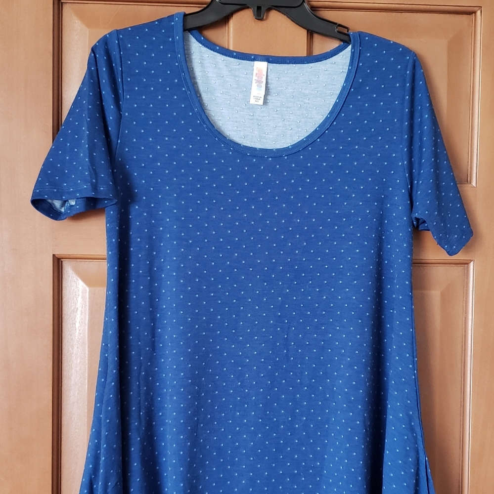 LulaRoe Perfect Tee Blue Dot